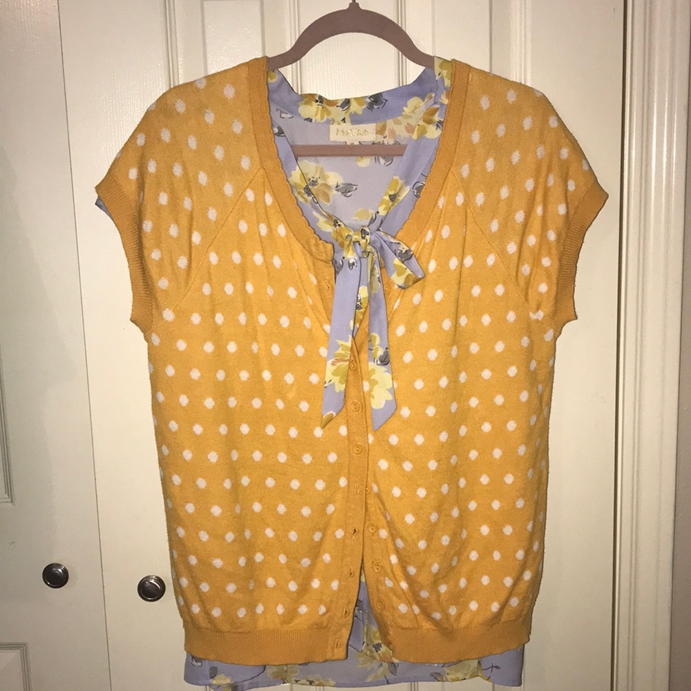 ModCloth shirt and sweater set